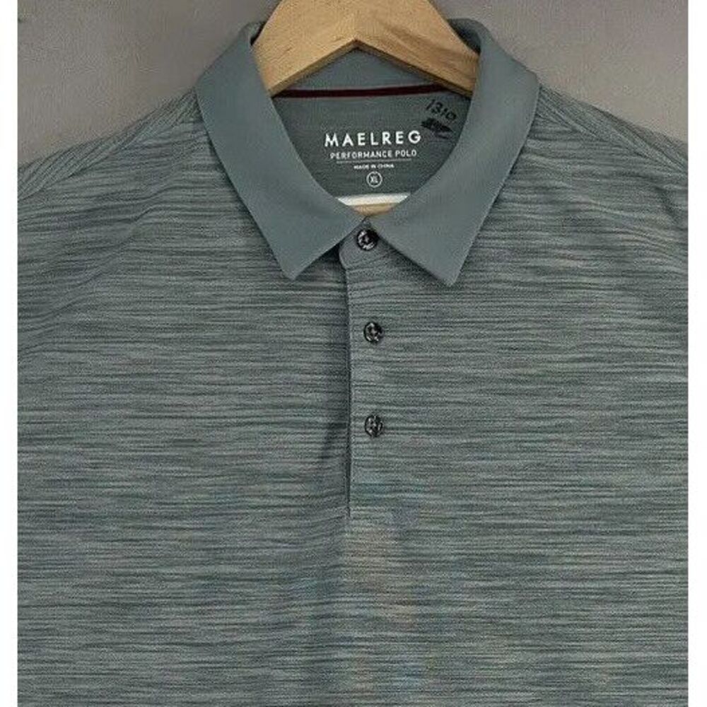 Maelreg Performance Polo Golf Shirt Mens XL -Short Sleeve -Casual-Dress -Stretch